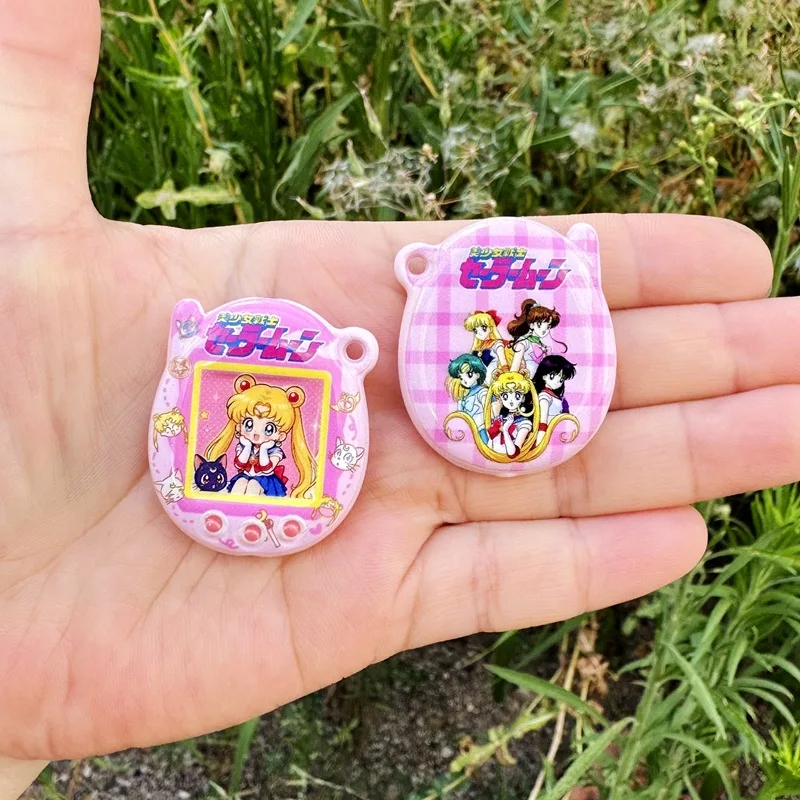 세일러문용 10개 ‌   스루홀 비즈 36mm DIY 휴대폰 체인 키체인 비즈펜 액세서리 재료
