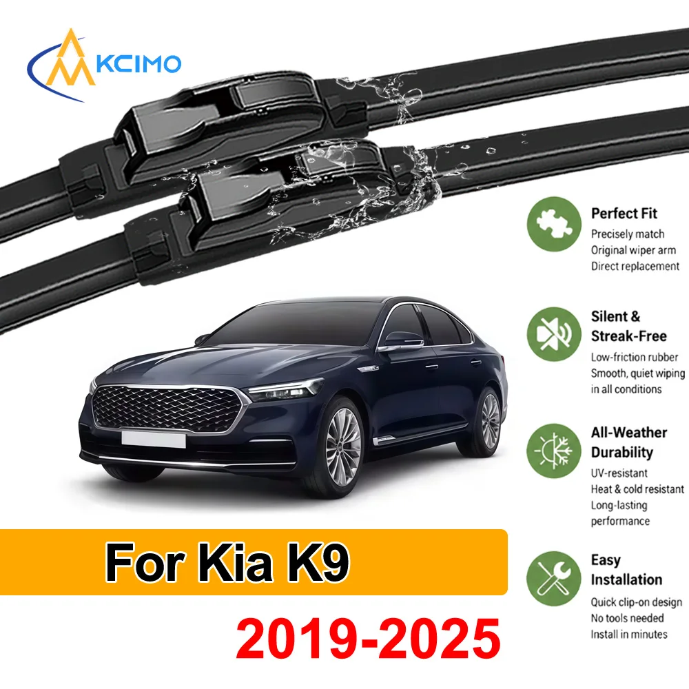 

Windscreen Wiper Kit Replacement For Kia K9 RJ 2019-2025 Front Window Rubber Windshield Wiper Blades Easy Install