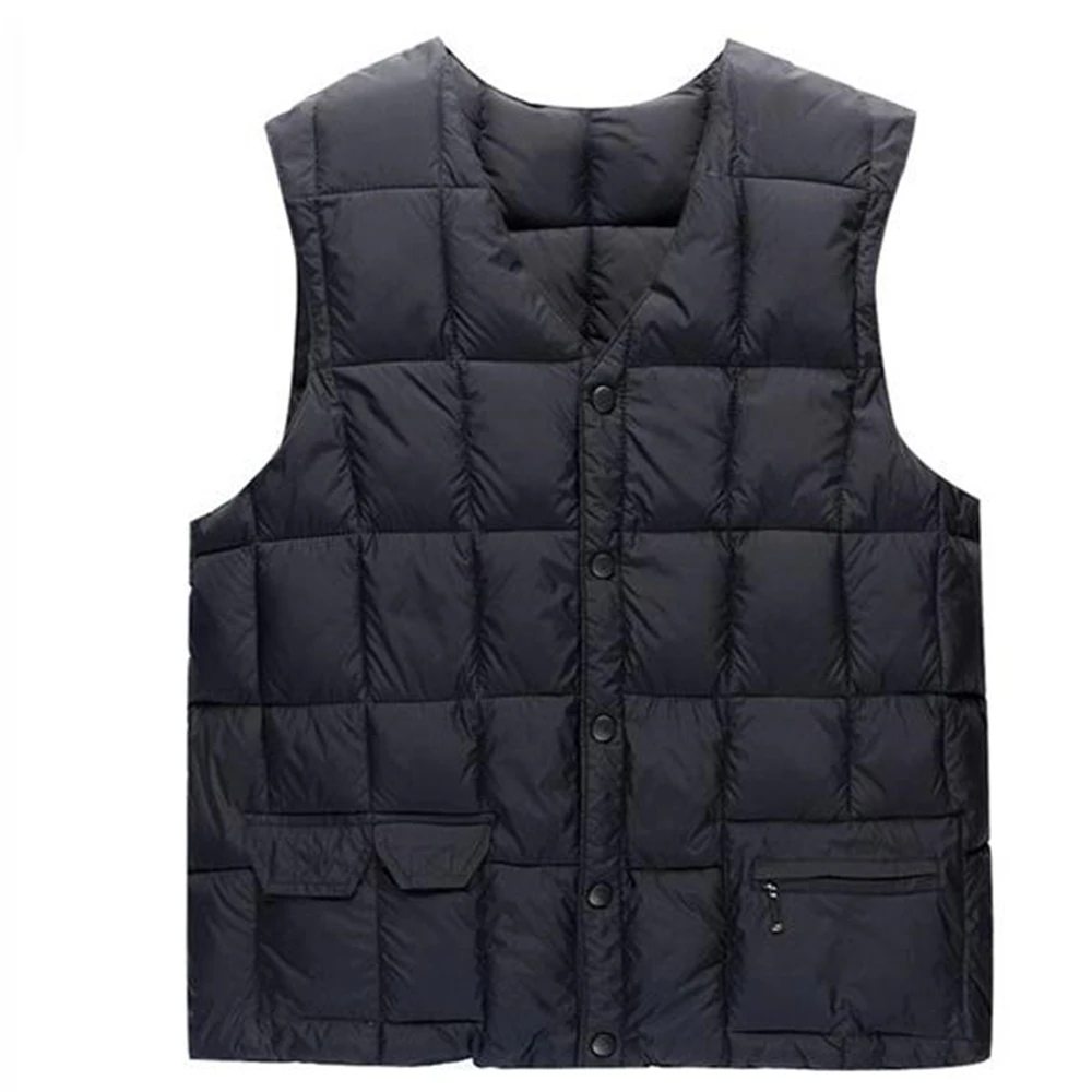 

Cotton Padded Vest For Men Winter Thick Warm Streetwear Parka Sleeveless Jacket Casual Button Male Travel Gilet Waistcoat Xl-6xl