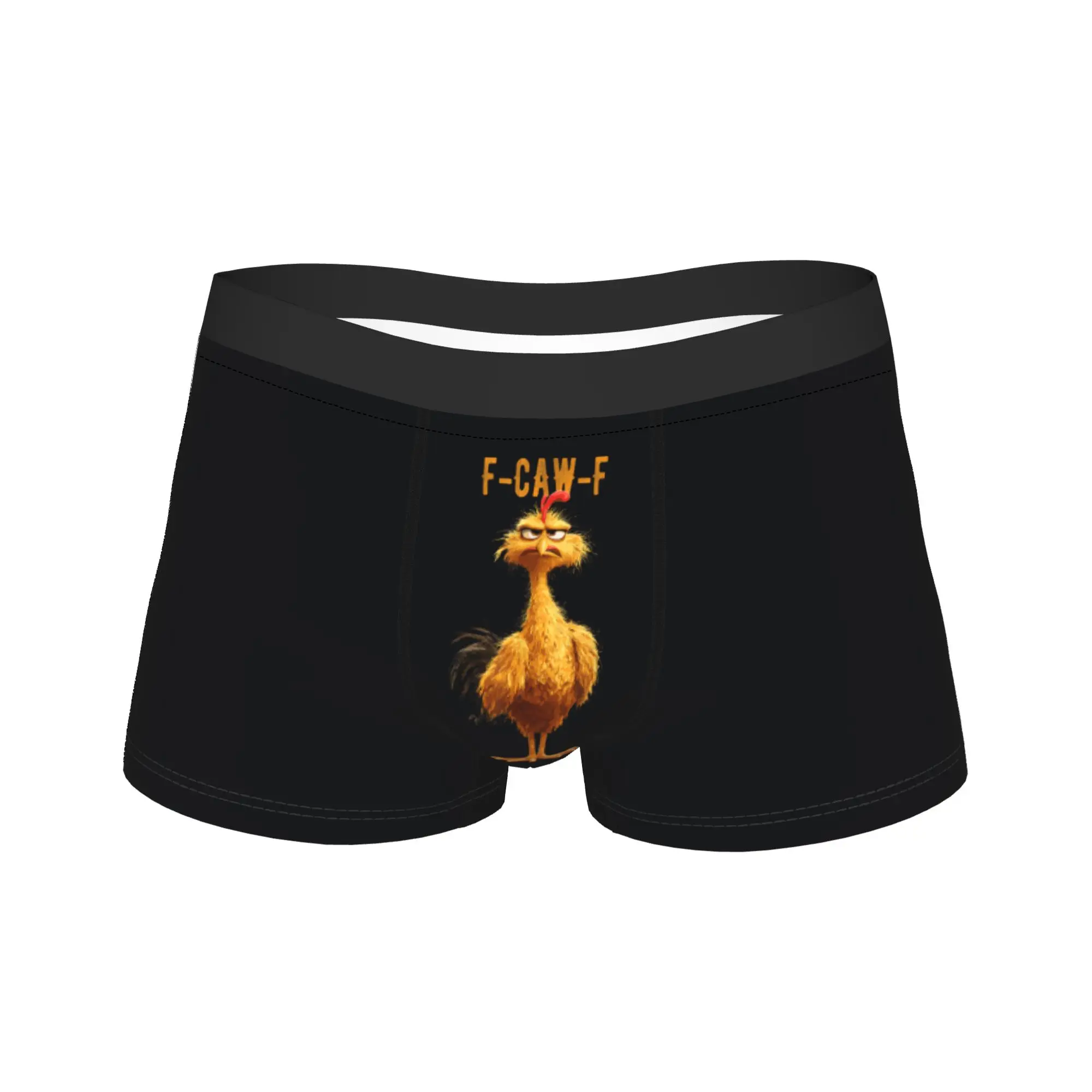 

Men Funny F-Caw-F Chicken Meme Underwear Dark Humor Hot Boxer Briefs Shorts Panties Male Breathable Underpants Plus Size