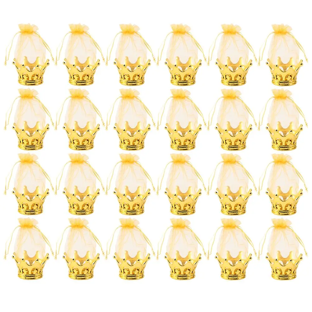 

24 Pcs Wedding Crown Favor Drawstring Party Gift Party Gifts Bags For Yarn Gifts Bags Snack Packaging Promotions