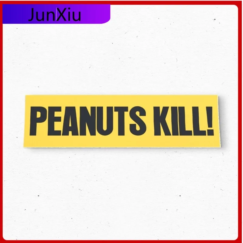 

Арахис — убийца! Модная водонепроницаемая наклейка на бампер для грузовика, забавная виниловая наклейка в винтажном стиле, модная водонепроницаемая наклейка для ноутбука, милая