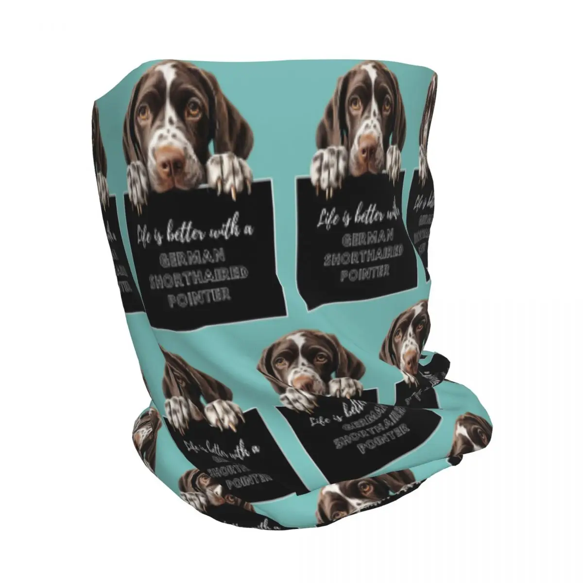 Life Is Better With A German Shorthaired Pointer Dog Bandana Neck Cover Wrap Scarf Multi-use Headwear Beanies Hat for Men Women