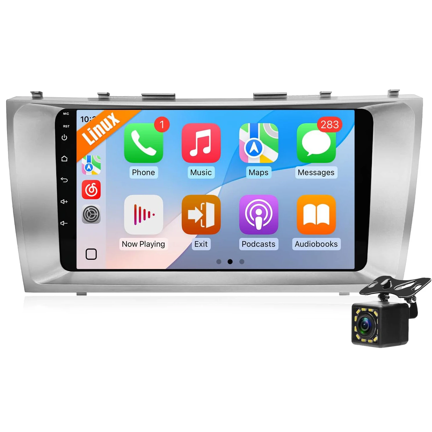 Linux Car Radio for Toyota Camry 2006-2011 Fast Boot Wireless CarPlay & Android Auto, 9 inch Touch Screen for Toyota Camry Blue