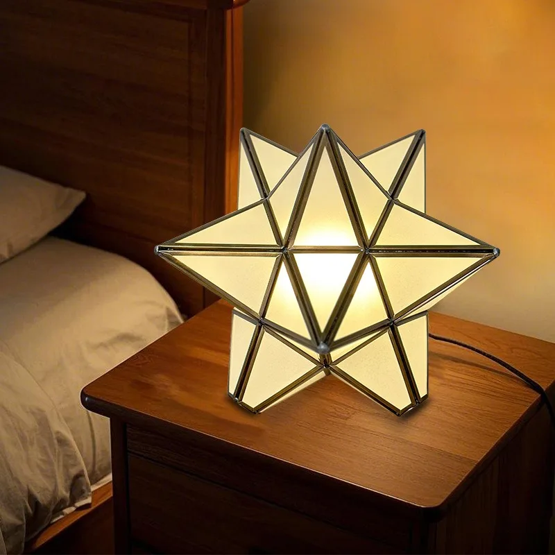 Star all-copper hot-selling light luxury art creative entrance bedside ornament table lamp, night light
