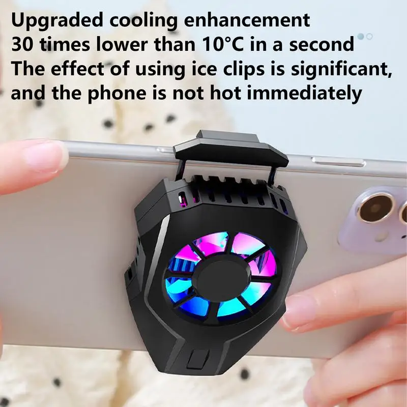 Cell Phone Cooling Fan Rechargeable Portable Phone Radiator Portable Game Semiconductor Cooling Fan Back Clip Silent Mobile