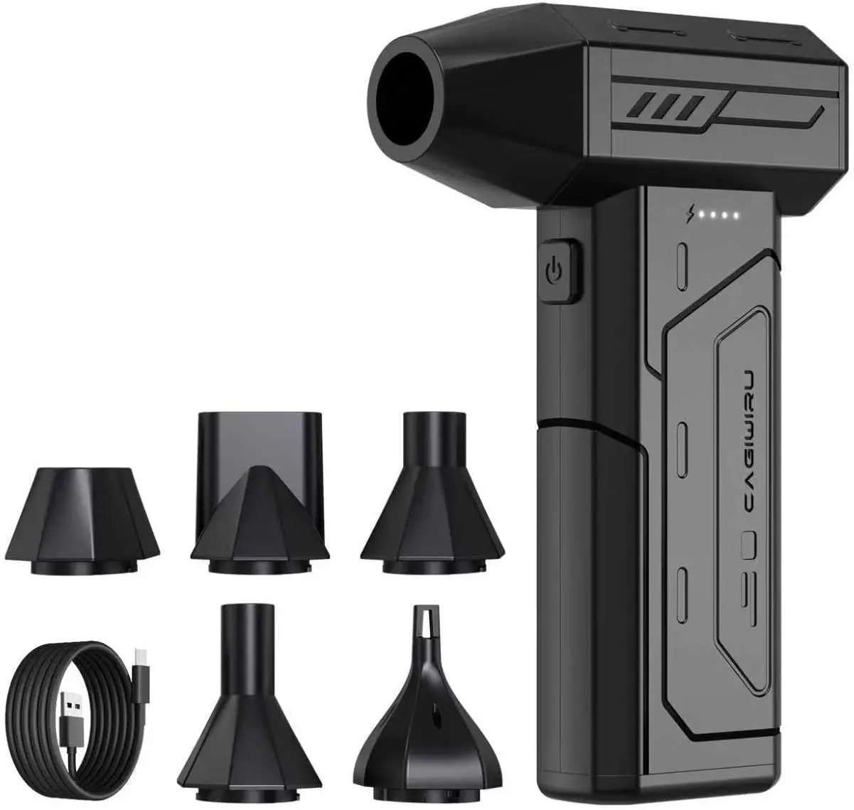 

Compressed Air Duster,130000RPM Super Power CordlAir Duster,Rechargeable BrushlBlower,3 Gear