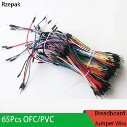 65Pcs Breadboard Wire 25 20 16 12CM Solderless Power Jumper Cable Kit PVC Flexible DIY Electronic Wire 2 Pin Connector Mixed