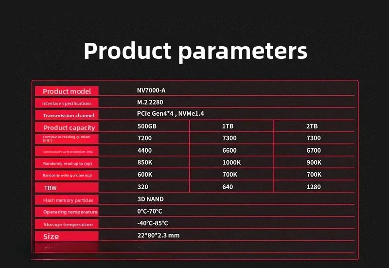 Netac محرك الحالة الصلبة NV7000 Series 1T 2T كمبيوتر ألعاب PS5 وحدة تحكم ألعاب PCIE4.0 عالية السرعة SSD