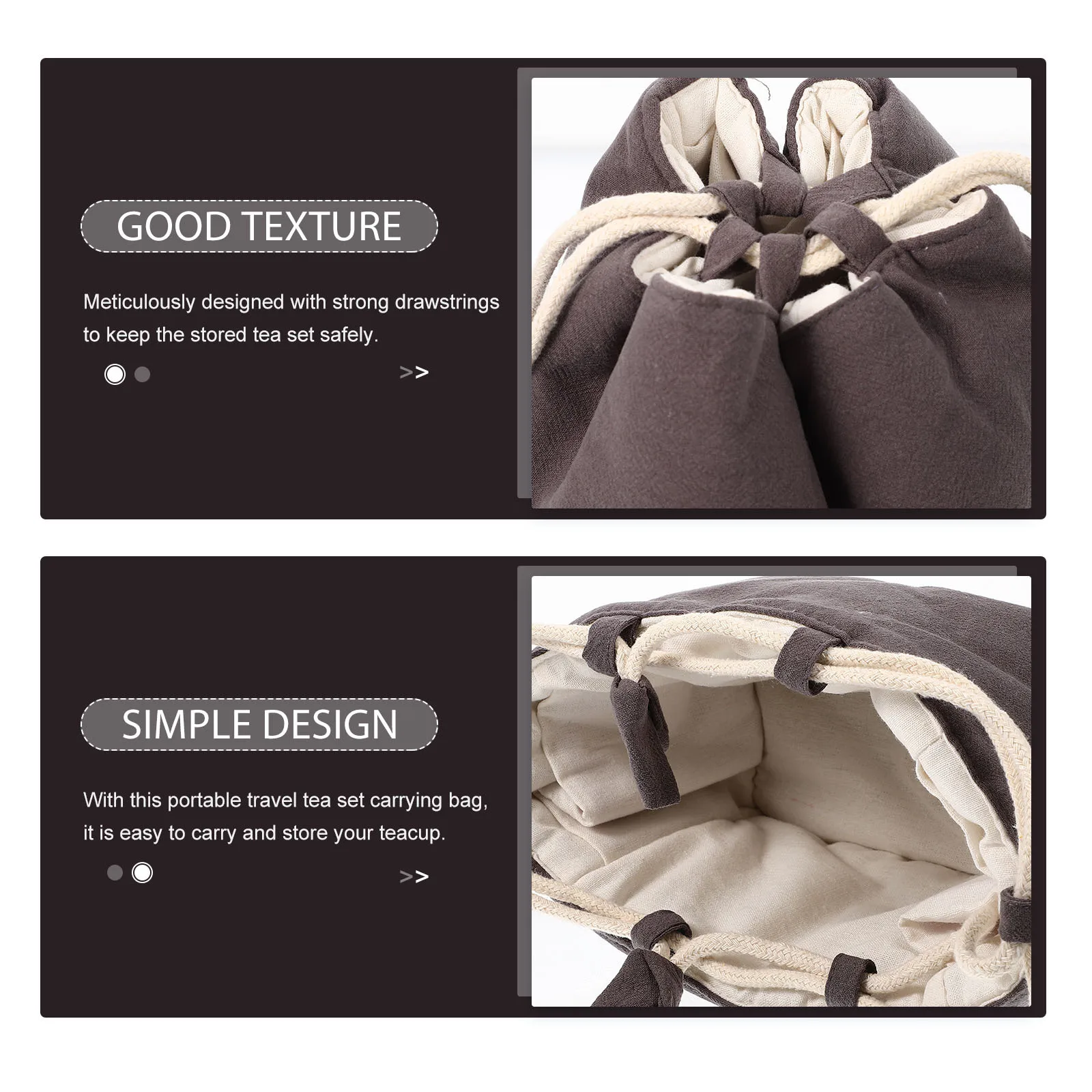 

Portable Teapot Bag Strong Drawstring Convenient Travel Tea Cup Holder Multi-Function Teacup Storage Pouch Teapot Bag