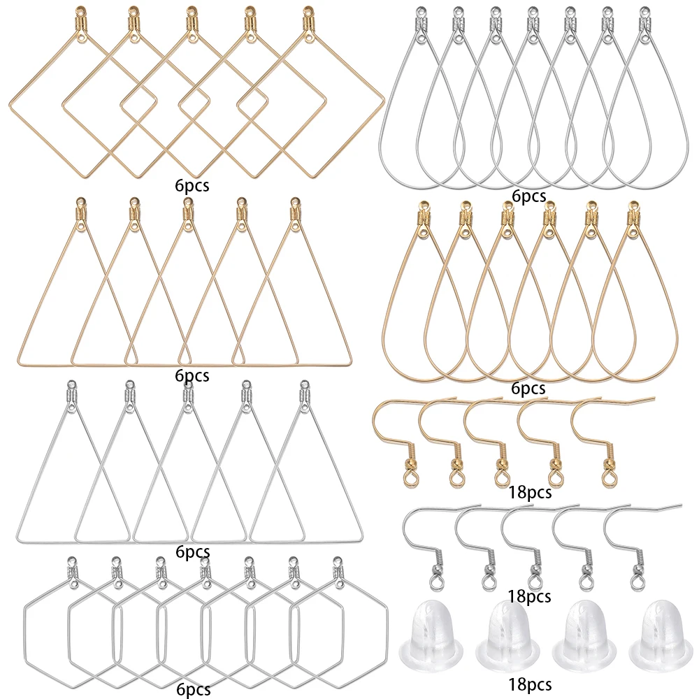 

90 шт./лот, серьги из нержавеющей стали 9 стилей с мягкими силиконовыми резиновыми серьгами, стопоры для сережек «сделай сам», наборы для изготовления ювелирных изделий