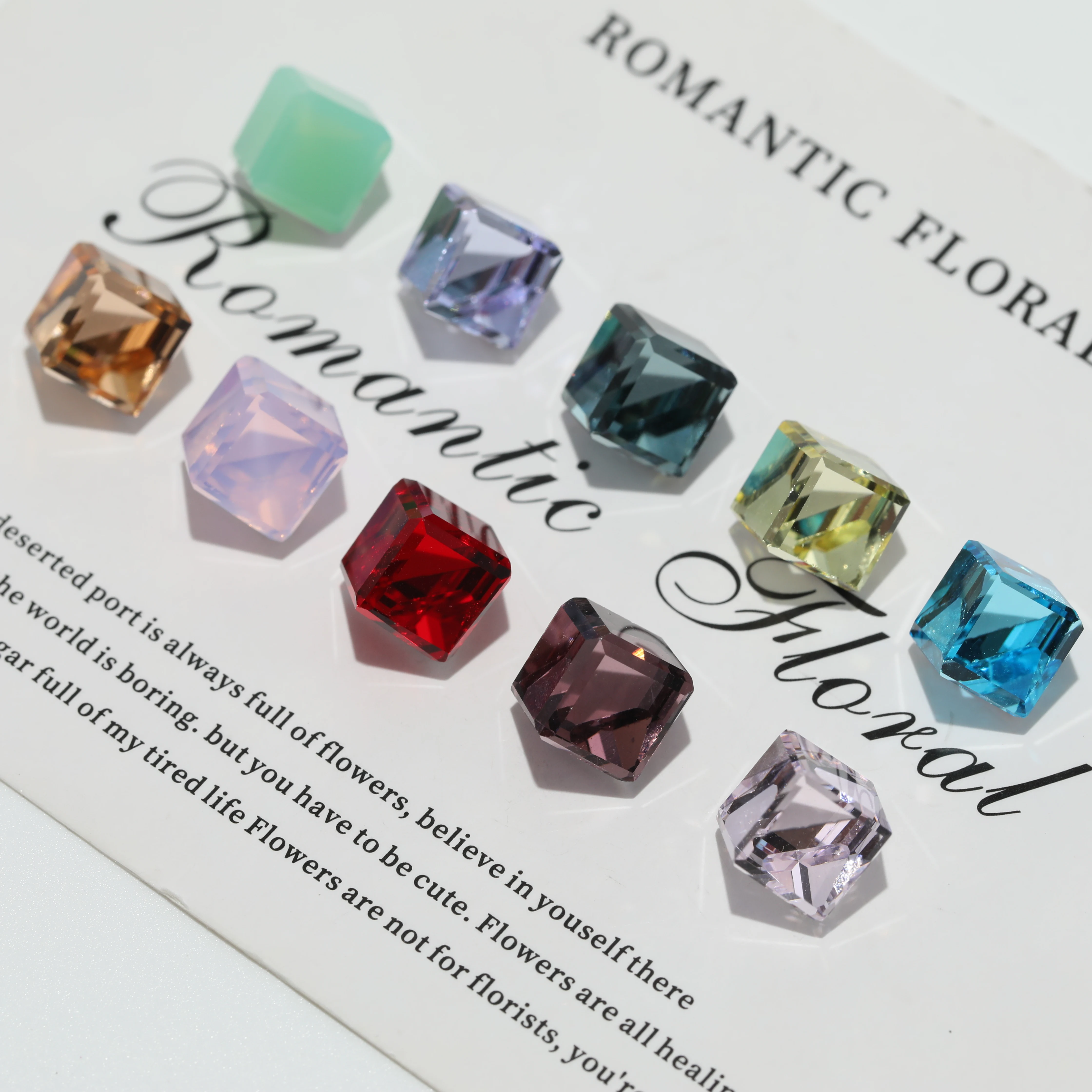 GRST Premium Kristall Funkelnde Strasssteine 4841 PRO Geschnittene Ecken Würfel Fancy Stones DIY Zubehör für Hochzeitskleider, Nagelkunst, Taschen – Detail 2