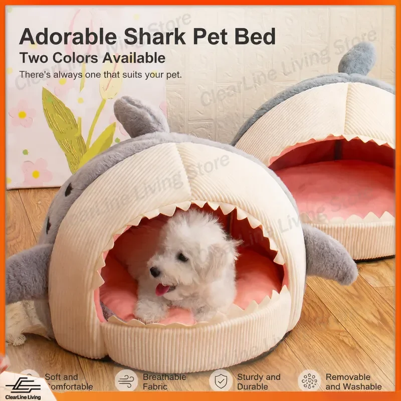 Cat Bed Dog House Four Season Universal Plush Pet Nest Warm Winter Kennel Small Medium Puppy Cushion Indoor Soft Sleeping Mat