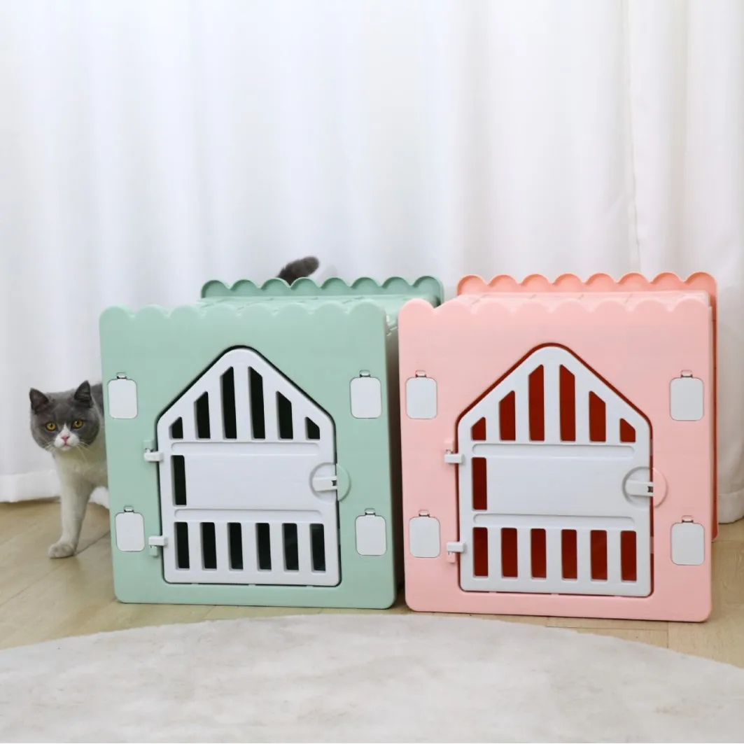 

All Seasons Indoor Outdoor Corrosion-Resistant Removable Cat Cage/Dog Kennel Solid Pet House Button Weatherproof Sunproof for