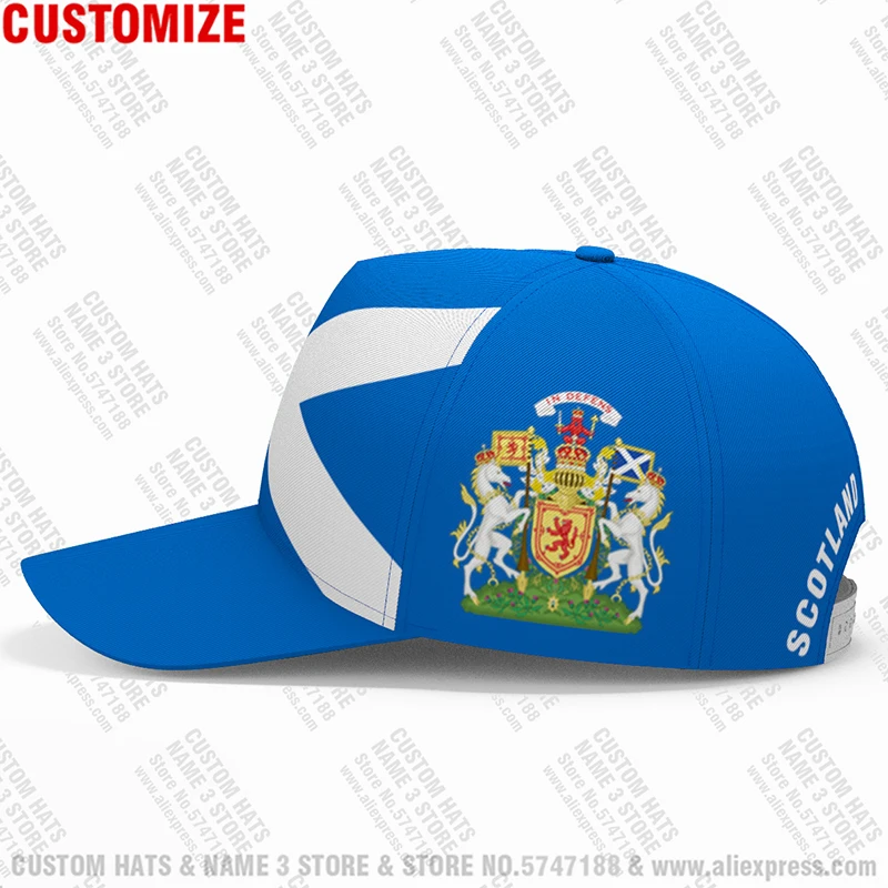 Scotland Baseball Caps 3d Custom Made Name Number Team Logo Scottish Hats Scots Country Travel Alba Nation Britain Flag Headgear