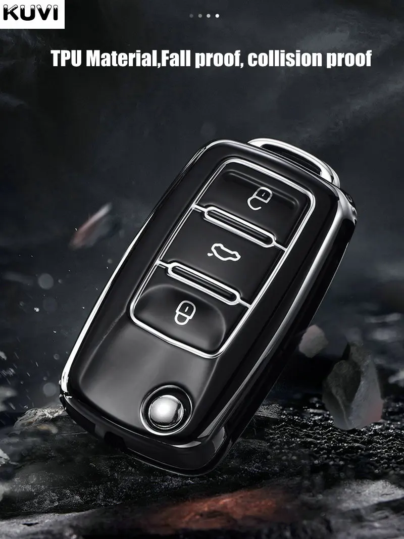 HOT TPU Car Remote Key Case Cover For Volkswagen VW Polo Golf Passat Tiguan Beetle Caddy T5 Up Eos Skoda Octavia Seat Leon Altea