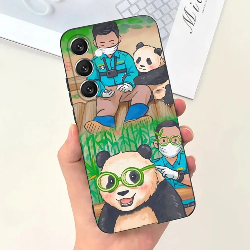 Fubao panda Phone Case For Samsung S21,S22 Ultra,S20,S30 plus,S22 plus,S23,S30 ultra 5G Silicone Cover