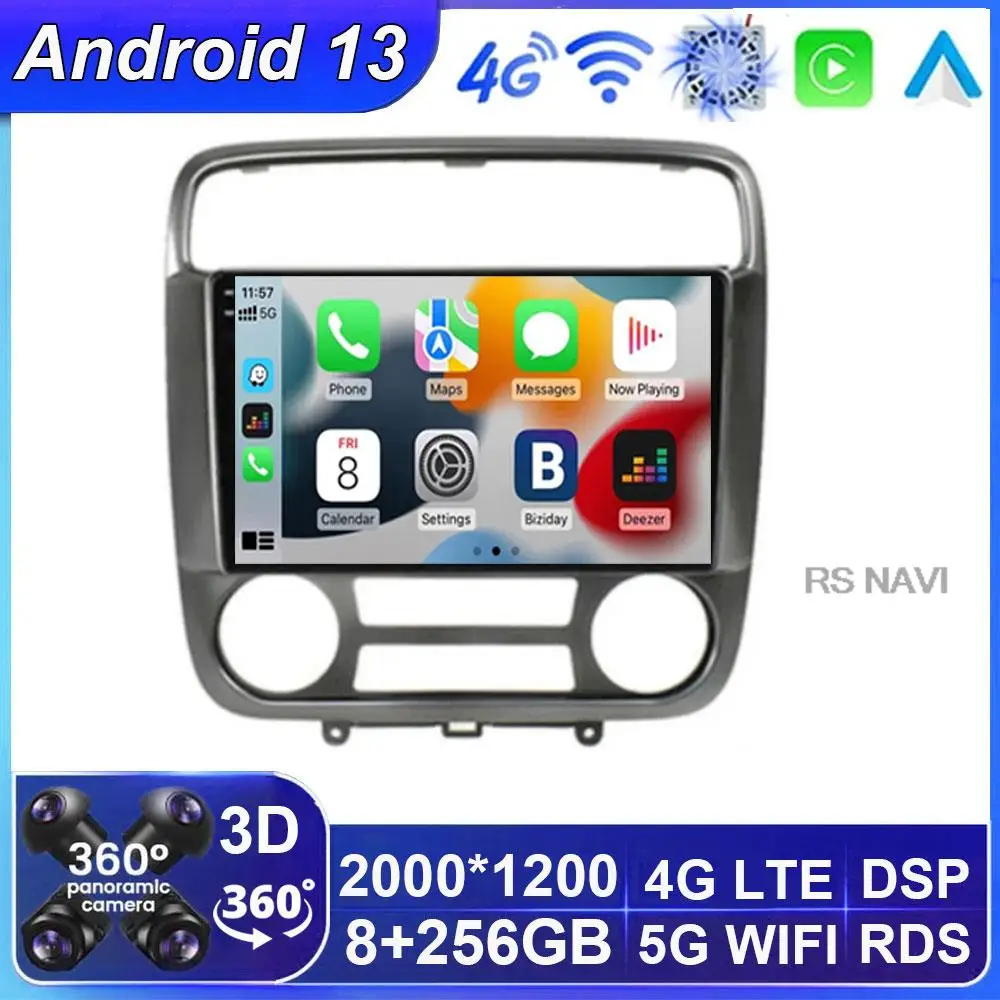 

Android 13 for Honda Stream 2001 - 2004 2din Car Radio Stereo Multimedia Video Player Audio MT/AT Navigation GPS Carplay NO DVD