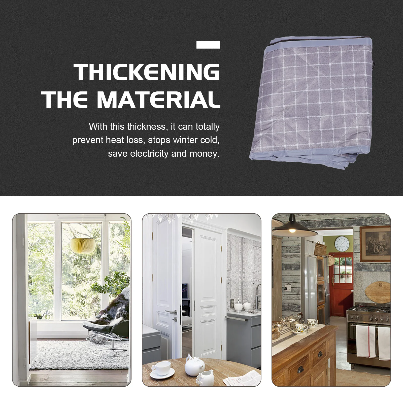 

1 комплект, зимняя дверная занавеска, магнитная термоизолированная утолщенная ветрозащитная ткань Оксфорд, домашняя дверная занавеска, предотвращение потери тепла, шум