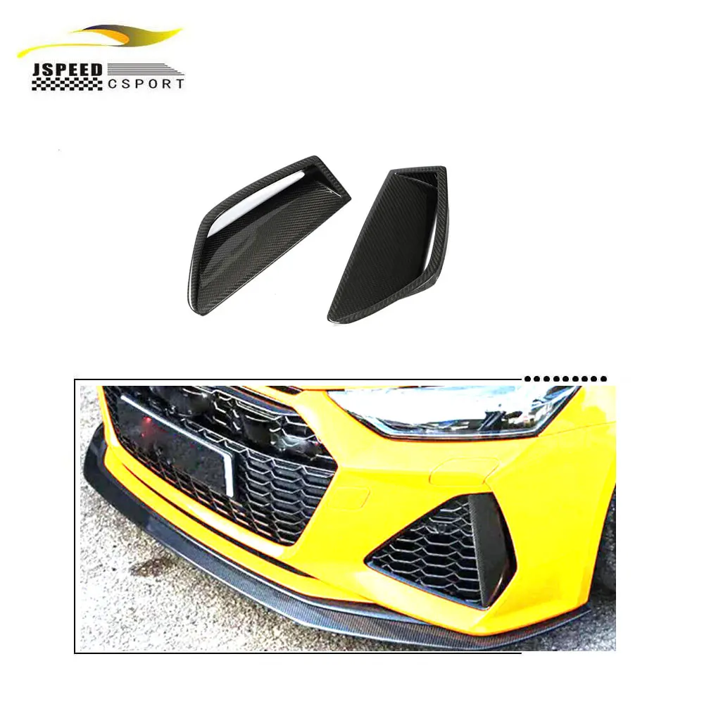 

Подходит для Audi RS6 Avant-garde Station Wagon, 4-дверная 2021-2022, отделка переднего бампера из сухого углеродного волокна