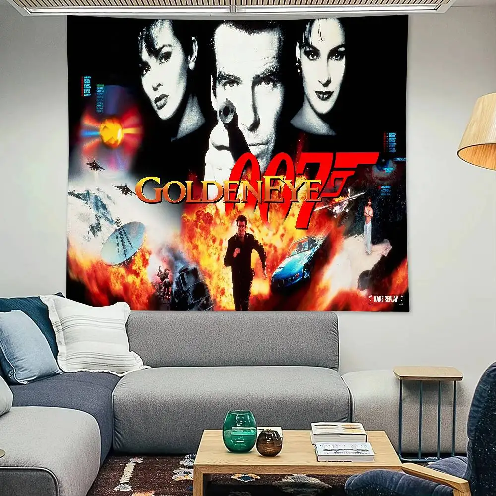 حار موضة فيلم J-James B-Bond 007 نسيج الديكور غرفة نوم عنبر خلفية القماش عطلة المنزل حفلة غرفة المعيشة نادي