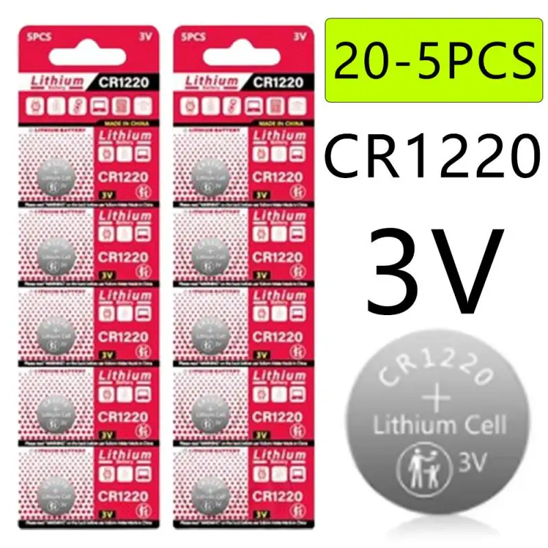 CR1220 3V Lithium Battery CR 1220 LM1220 BR1220 KCR1220 For Toy Watch Scale Calculator Car Remote Control Mouse Button Coin Cell