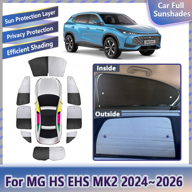 

Автомобильный солнцезащитный козырек с защитой от УФ-лучей для MG HS EHS MK2 2024 2025 2026, солнцезащитный крем, защита окна, солнцезащитный козырек, полное покрытие, автомобильные аксессуары