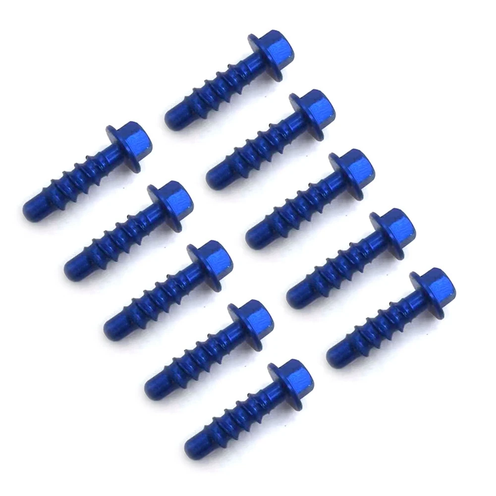 10pcs Motorcycle Screws Aluminum Self-Tapping Screw Set 125CC-530CC Off-Road Compatible for KTM EXC EXCF SXF 2004-2022 Orange