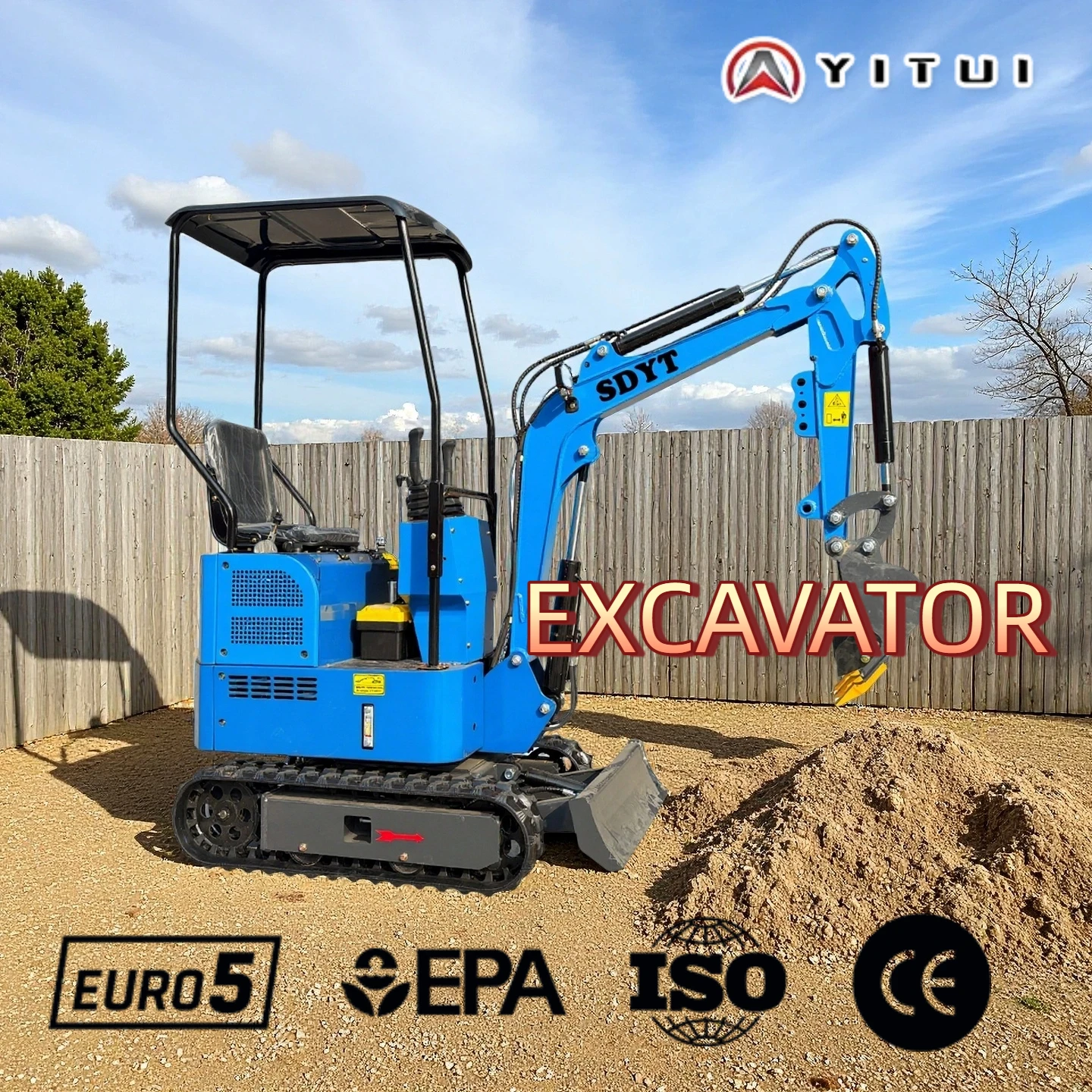 Miniescavadeira quente de 1,5 toneladas personalizou a eficiência elevada da miniescavadeira da trilha do motor Kubota e fácil de operar