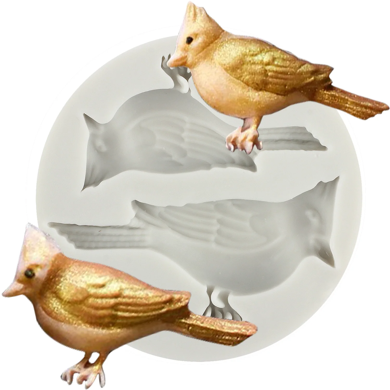 Little Bird Fondant Silicone Molds For DIY Cake Decorating Tools Cupcake Topper Chocolate Candy Gum Paste Polymer Clay Moulds