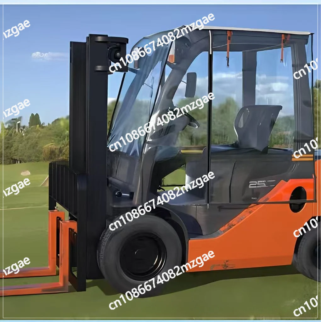 Transparent forklift cover, forklift cover multi-function without disassembly, waterproof, dustproof, windproof and snow-proof