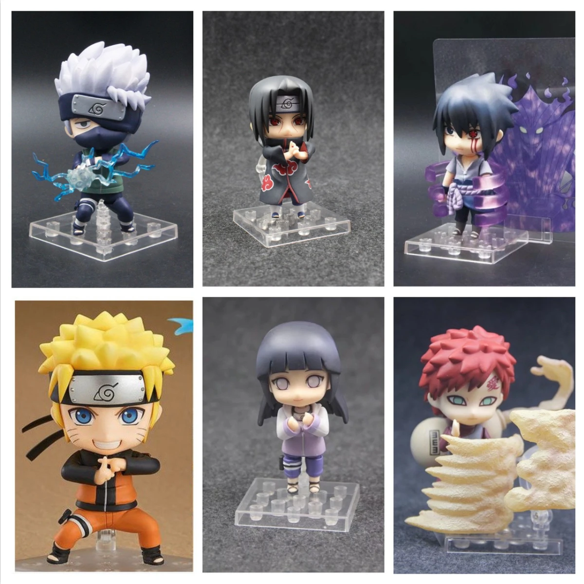 q版粘土人火影ナルトヒナタうちはサスケイタチカカシ変面フィギュア飾りディダラうちはポイタチ