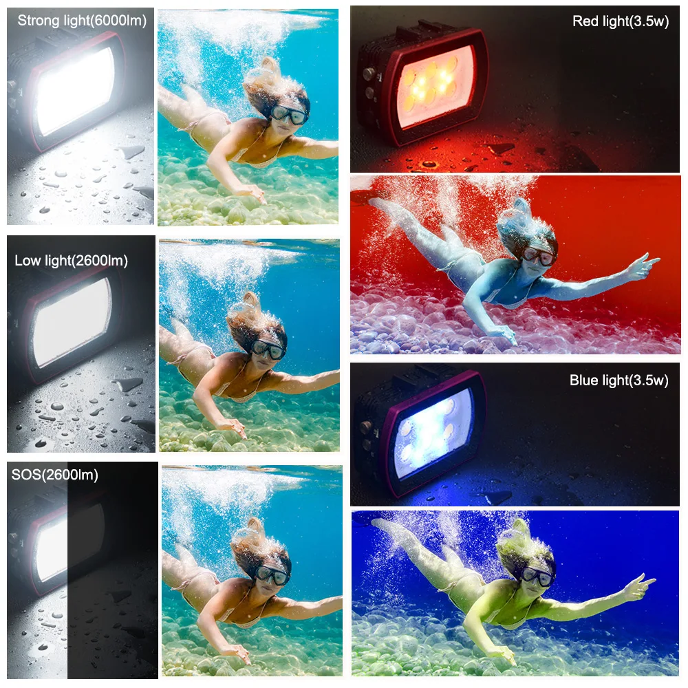 Seafrogs Aluminum LED Diving Light 7000-7500K Underwater Photography Lamp For Underwater Photography And Outdoor Activities