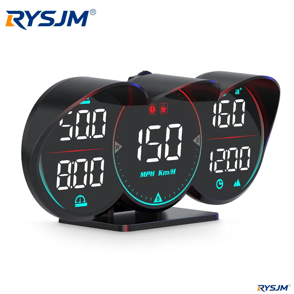 Digital GPS Speedometer G17 Car Head Up Display With Speed MPH / KM/H With Clock Compass Overspeed Alarm Number of Satellites