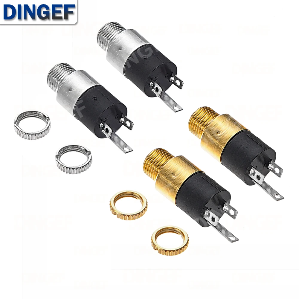 5PCS 3.5MM Cylindrical Socket PJ-392 Stereo Female Socket Jack With Screw 3.5 Audio Video Headphone Connector PJ392 GOLD PLATED