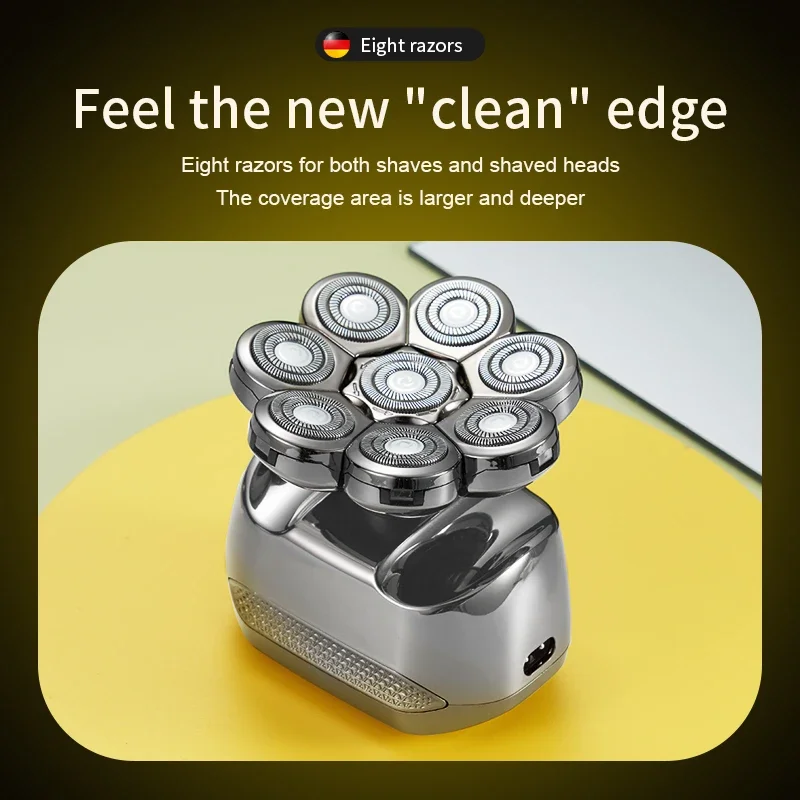 ماكينة حلاقة كهربائية Xiaomi Komingdon IPX6 متعددة الوظائف 5 في 1 ماكينة حلاقة للشعر قابلة لإعادة الشحن ماكينة حلاقة دوارة للرجال ماكينة حلاقة للرأس