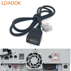 10 Pin Car Radio USB Female Input Media Data Wire Harness Cable Adapter For Kenwood DDX6703S DDX9703S DNX573S DNX773S