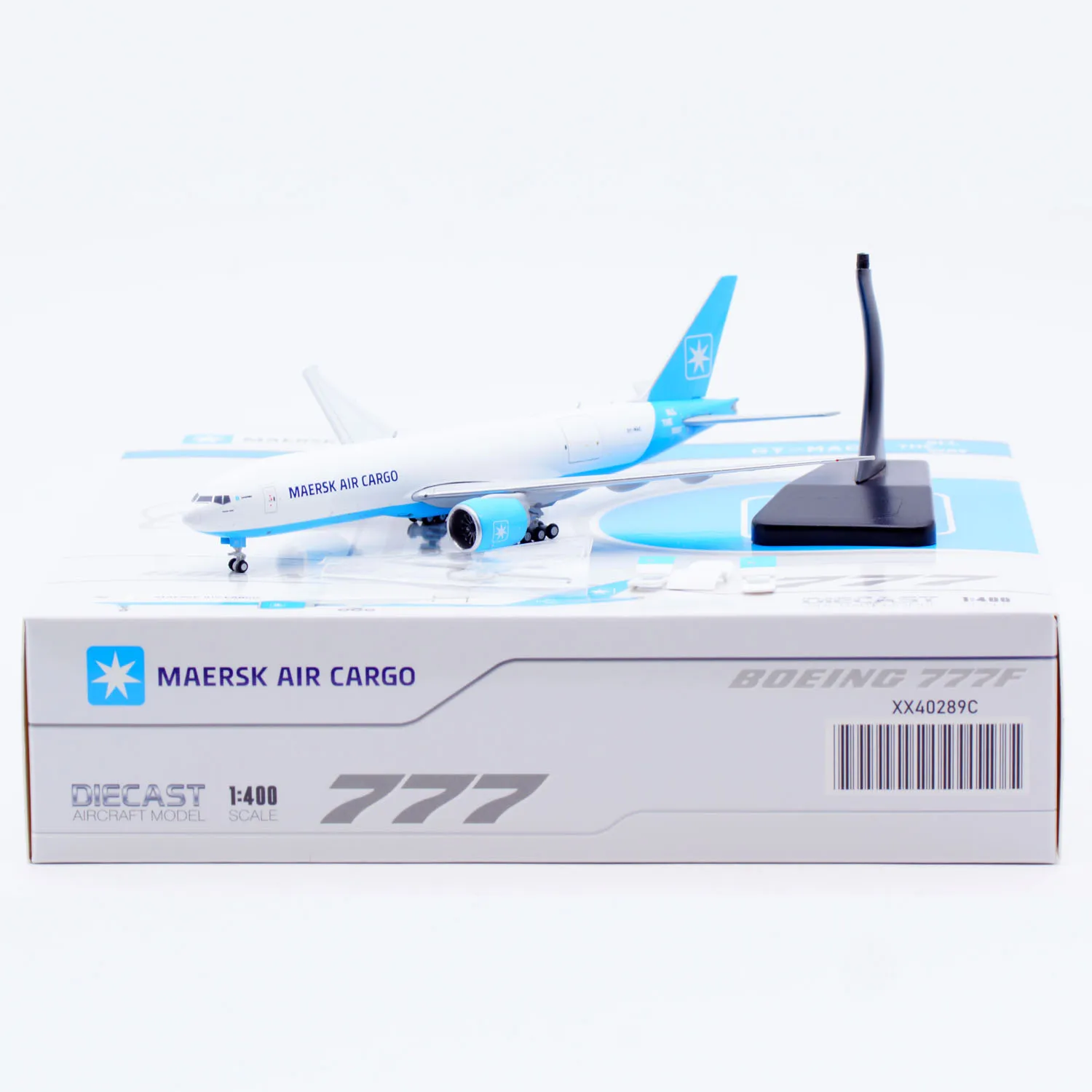 

XX40289C Alloy Collectible Plane JC Wings 1:400 Maersk Air Cargo Boeing B777F "Interactive Series" Diecast Aircraft Model OY-MAC