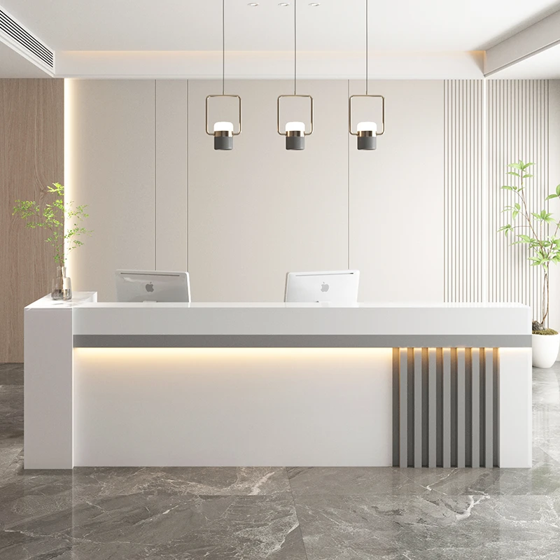 Dining Luxury Reception Desks Decoration Checkout Counter Reception Desks Podium Stand Mostrador Improvement Hotel Furniture