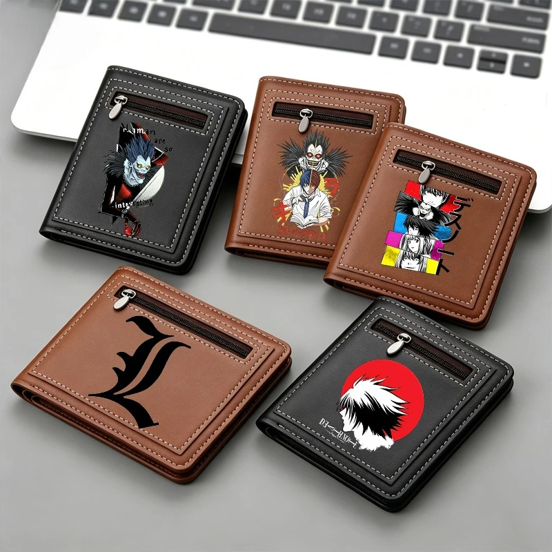 Japanese Anime Death Note MEN Short Wallets Coin Purse Bags for Men Female Wallet Lady Money Bag Wallets for Women Purse Wallets