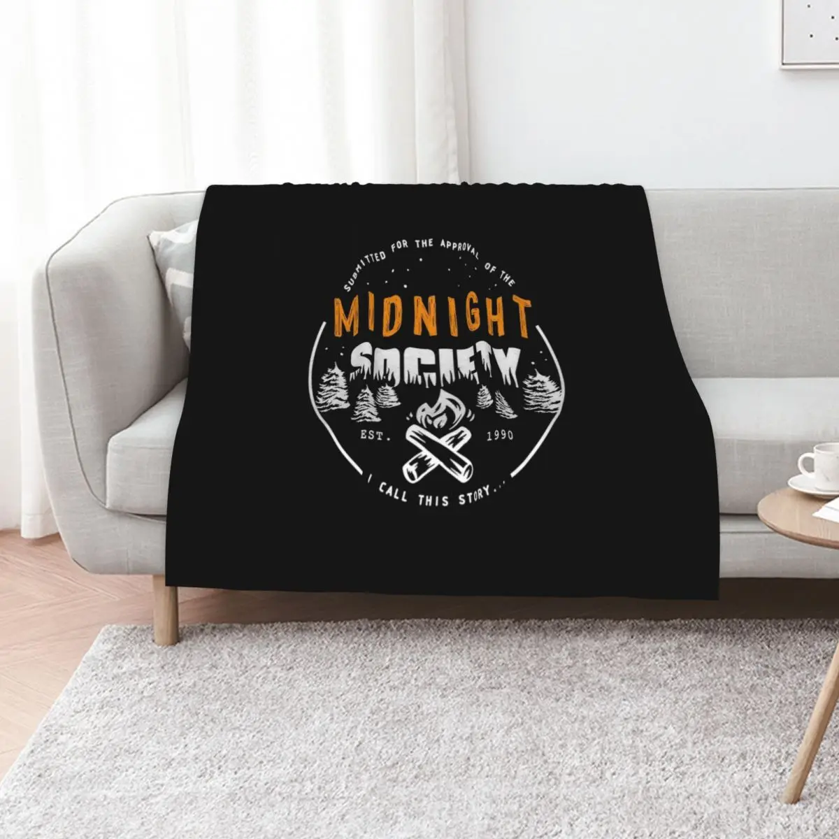 Midnight Society Throw Blanket Luxury Brand Bed Fashionable Kid'S Beautifuls Thermals For Travel Soft Big Blankets
