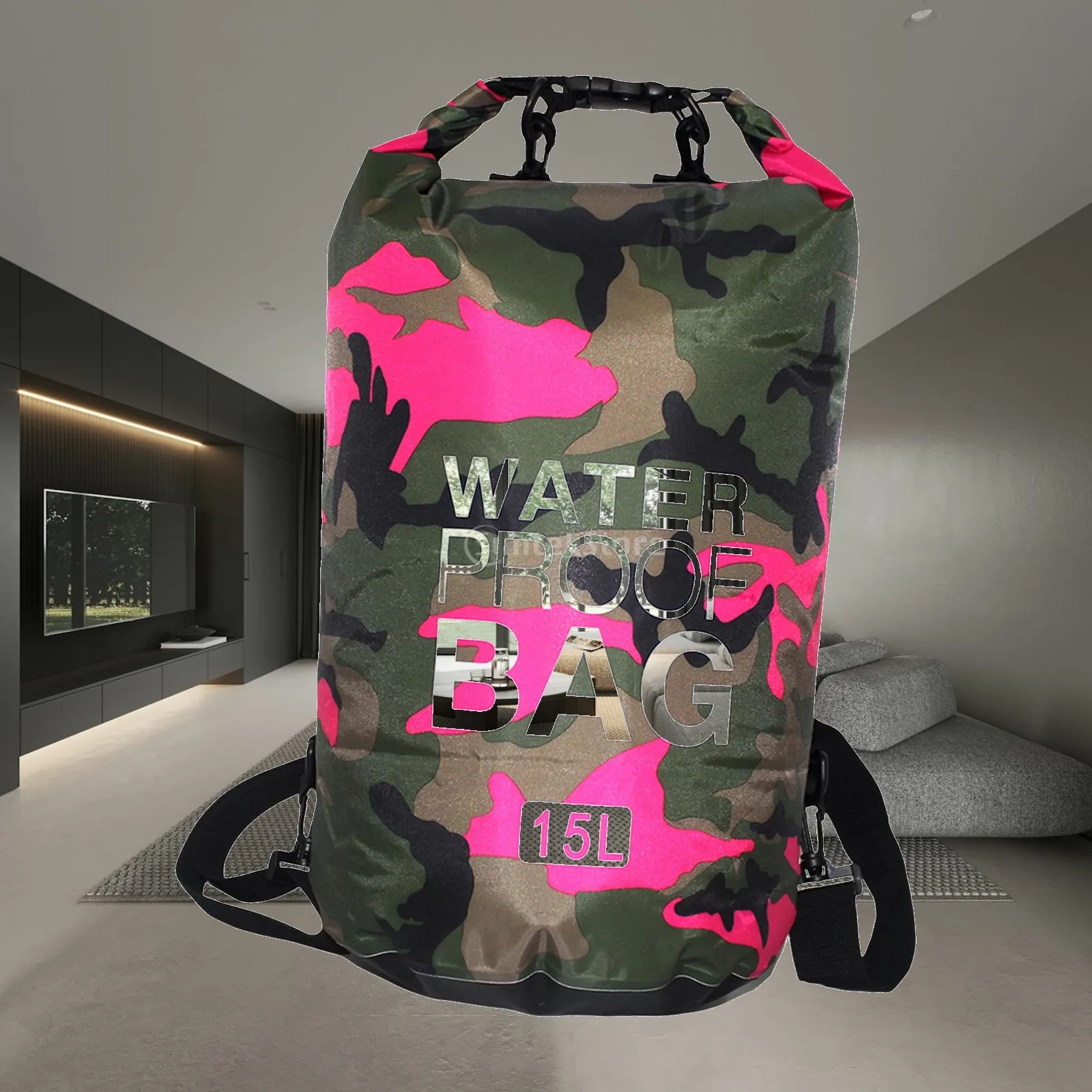 Waterproof Backpack, Dry Bag Adjustable Shoulder Strap, Gear Storage Airtight