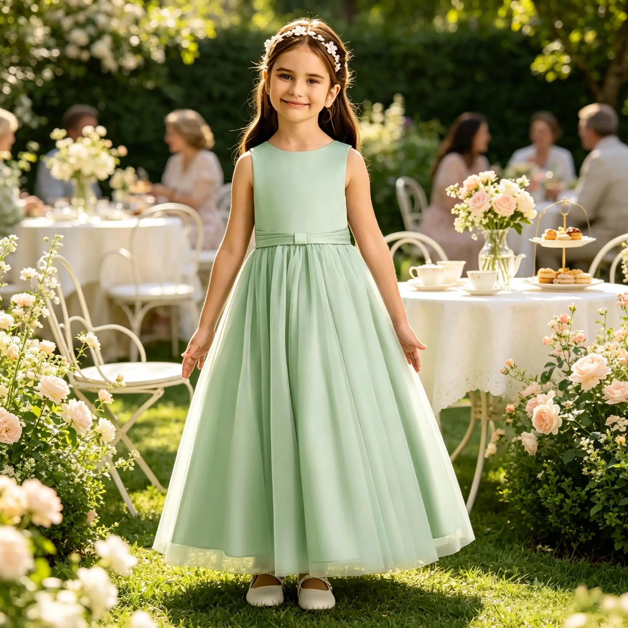 Cswdocy Gorgeous Pageant Dress Sleeveless Satin Bodice Ruffled Tulle Train Big Back Bow Flower Girl Dress For Wedding Formal
