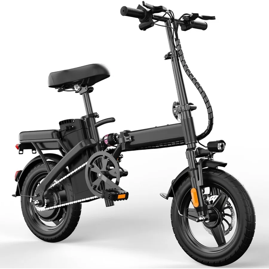 

Foldable Electric Bike for Adults 14 Folding E-Bike with 500W Peak Motor Electric Bicycle with 48V Removable Battery UL 2849 Ce