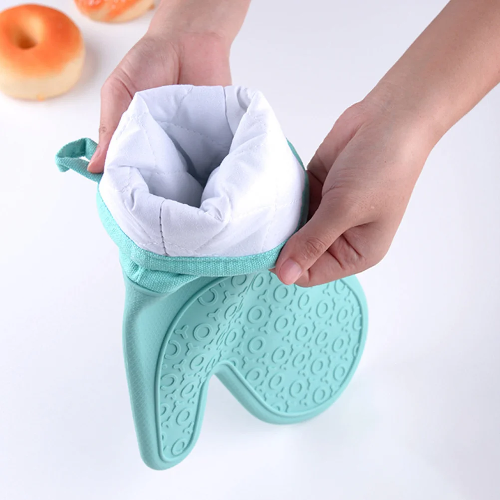 

1Pair Anti-Slip Oven Mitts High Temperature Resistant Baking Gloves Kitchen Safety Insulation Oven Mitts
