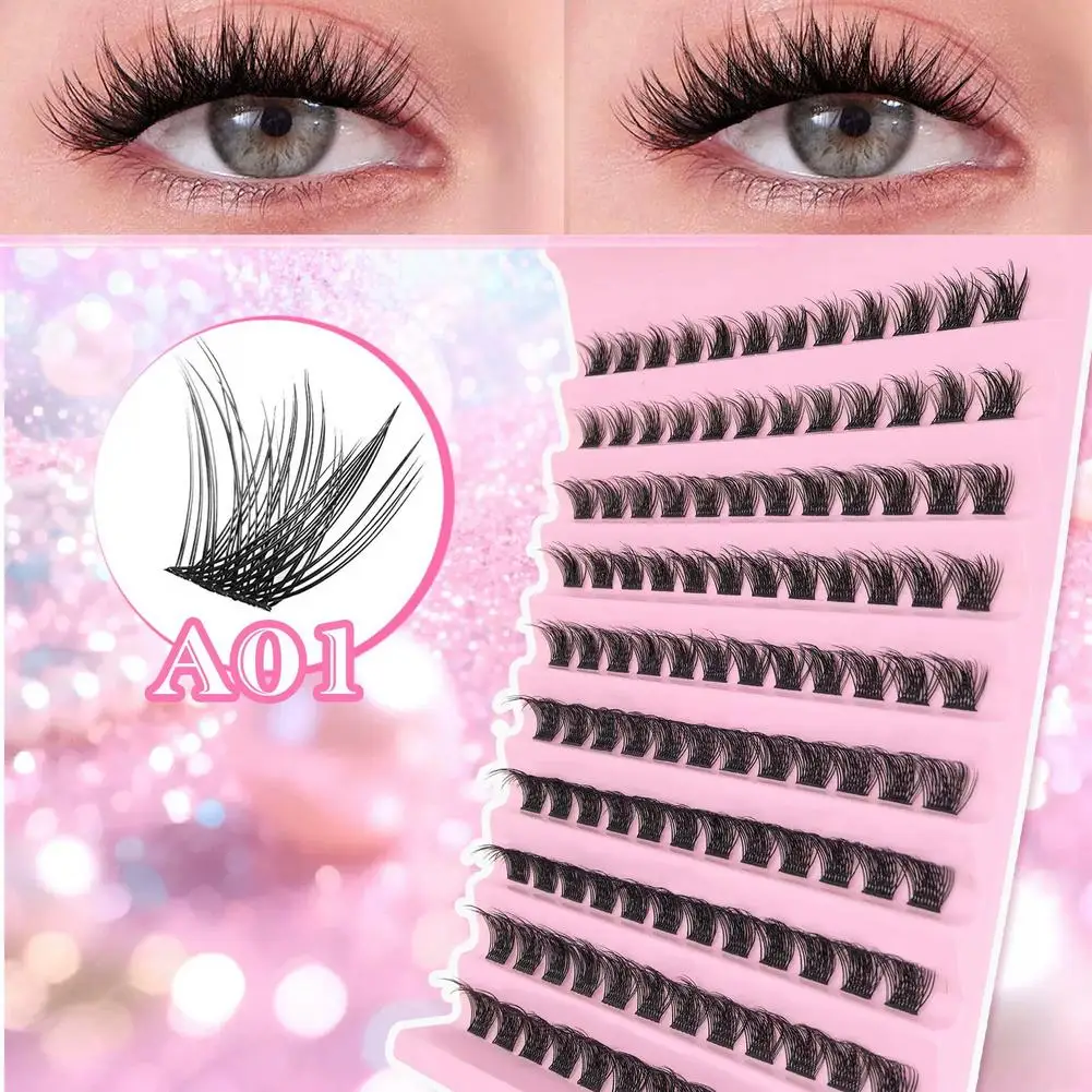 120 مجموعة مجزأة الرموش الصناعية لتقوم بها بنفسك 9-16 مللي متر D حليقة الطبيعية القط العين رمش ملحقات للمكياج اليومي