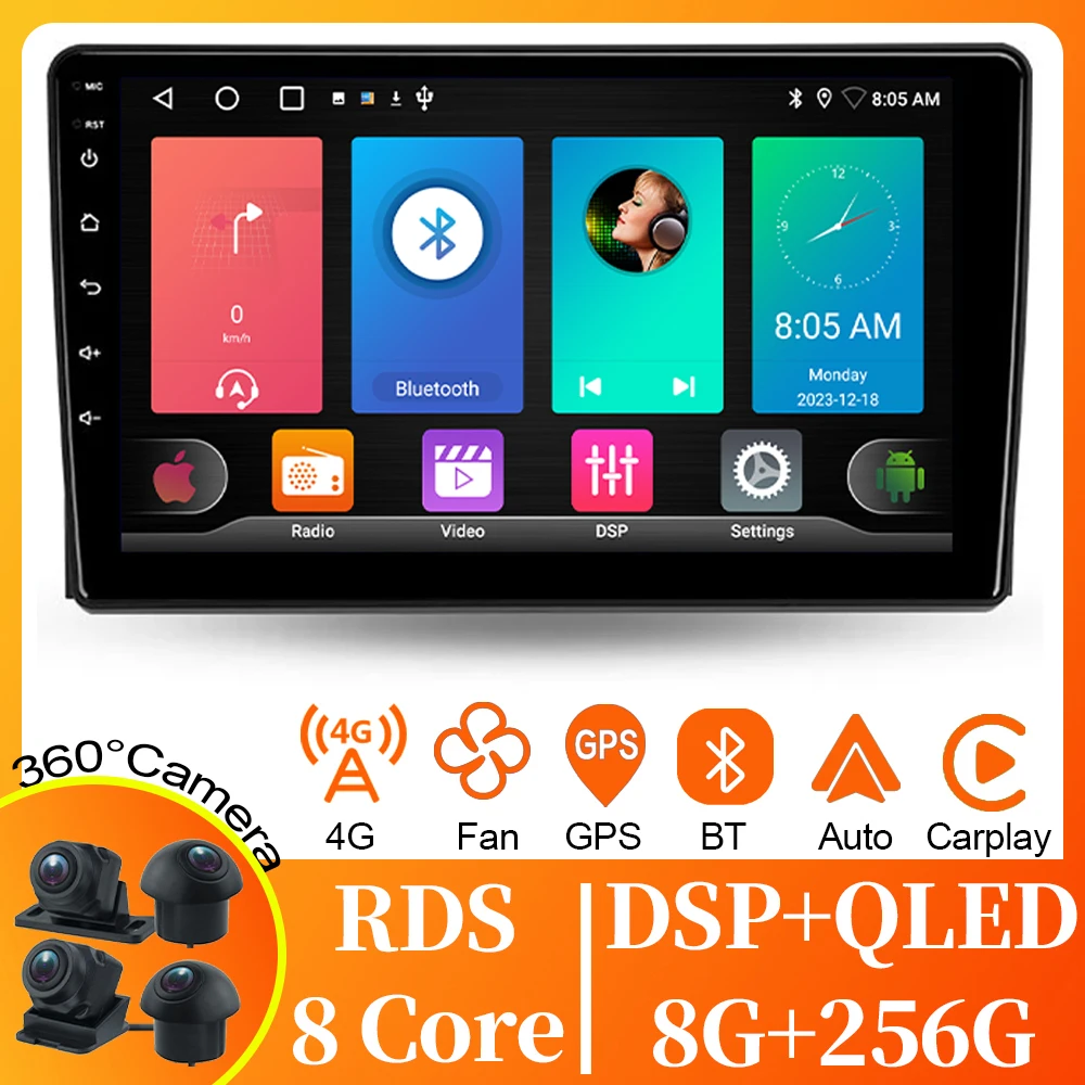 

Car Radio For Ford Fusion 1 2005 - 2012 4G Head Unit Multimedia Video Player GPS Navigation Android Auto 5G WIFI BT No 2din DVD