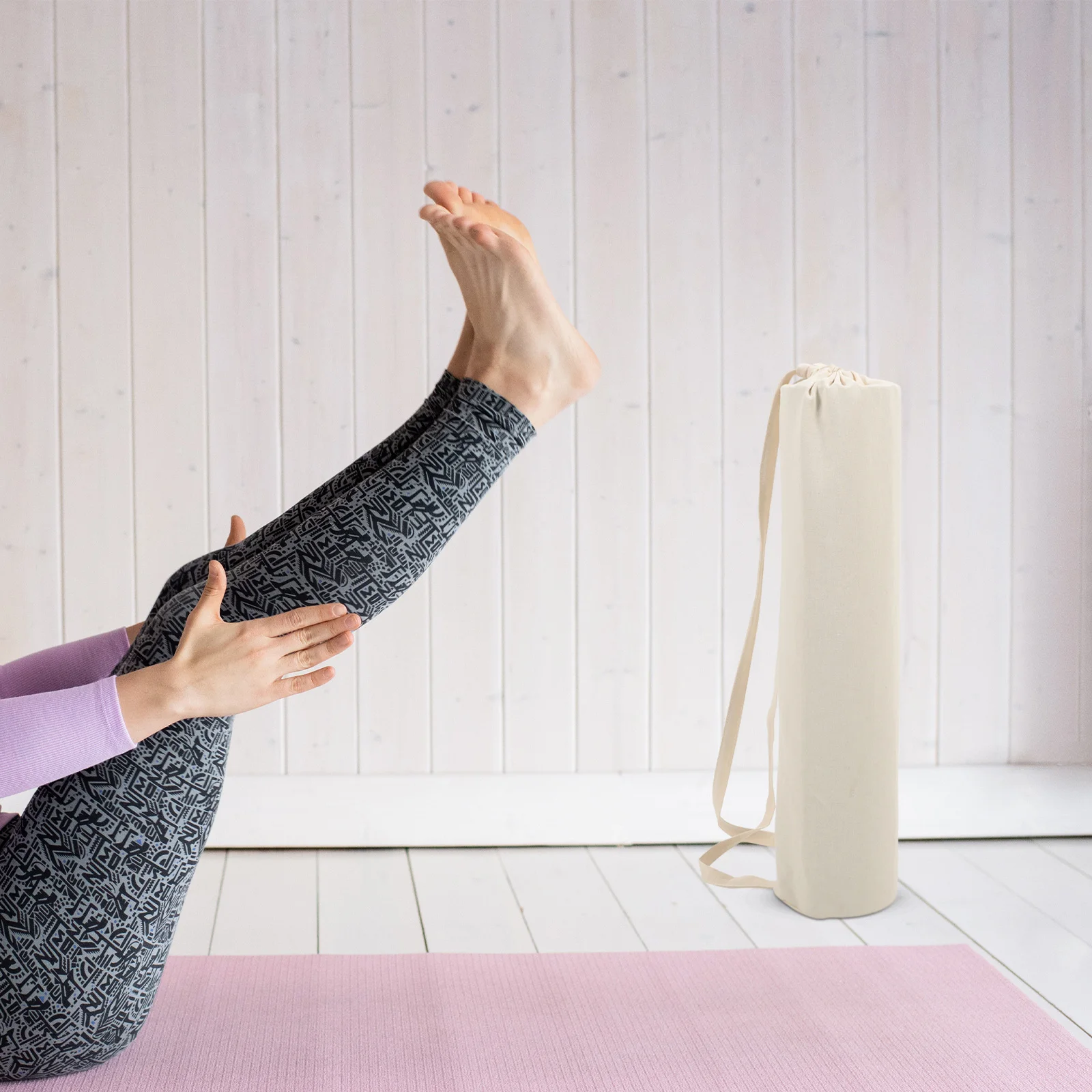 

Large Yoga Mat Storage Pouch Bag Shoulder Strap Durable Lightweight Portable Fitness For Women Men Travel Sports