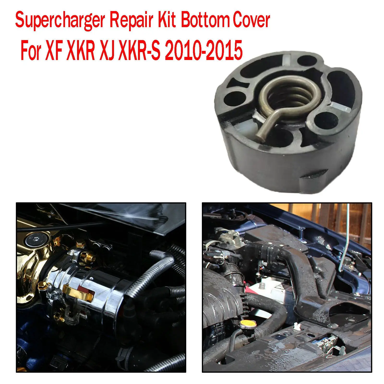 2Pcs Supercharger Repair Kit Bottom Cover Head Replacement for Range Rover L322 for XF XKR XJ XKR-S 2010-2015