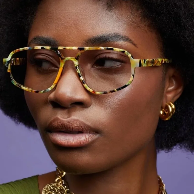 Samjune Vintage Double Bridge Sunglasses Sunglasses Women Fashion  Glasses Candy Colors Outdoor Eyewear Ins Style